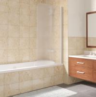 Шторка для ванны Vegas Glass EV Lux EV LUX 75 01 10 R 75 см, стекла матовые, профиль белый