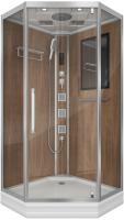 Душевая кабина с крышей Niagara Luxe 7717WD пятиугольная   стекла , профиль хром
