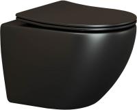 Унитаз подвесной Ceramica Nova Metropol CN4002MB Rimless фарфор черный матовый