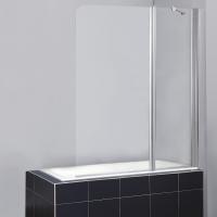 Шторка для ванны распашная  BelBagno Sela SELA-V-11-120/140-C-Cr 120 см, стекла прозрачные, профиль хром