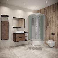 Душевая кабина с крышей Niagara Classic NG-3301-14F четверть круга  90x90 стекла матовые, профиль матовый хром