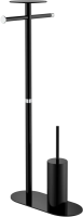 Стойка для унитаза Boheme  10953-B-CR Black&Chrome