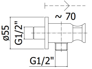 Шланговое соединение Paffoni  ZSUP031BO  