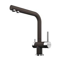 Смеситель для кухни Omoikiri Nagano 4994048 с подключением к фильтру темный шоколад
