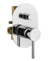 Смеситель для душа на 2 выхода Plumberia Selection IXO KIT1001CR встраиваемый в стену 
без термостата хром