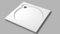 Душевой поддон низкий Cezares Tray TRAY-S-A-90-56-W квадратный литьевой мрамор 90x90 белый