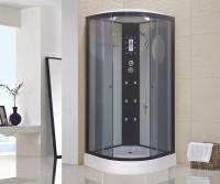 Душевая кабина с крышей Niagara Ultra NG-1902-01 четверть круга  100x100 стекла тонированные, профиль черный