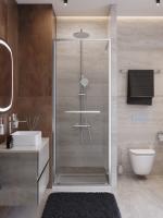 Душевая дверь складная Cezares Lux LUX-B-FS-1-80-C-CR 80 см стекла прозрачные профиль хром