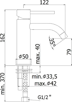 Смеситель для раковины Paffoni Light LIG071HG 