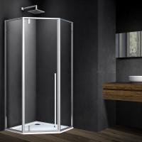 Душевой угол Vincea Penta VSP-3P900CL пятиугольный 90x90 стекла прозрачные, профиль хром