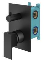 Смеситель для душа на 3 выхода Plumberia Selection TAG KITTG1901NO встраиваемый в стену 
без термостата черный матовый