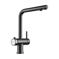 Смеситель для кухни Omoikiri Hotaru 4994053 с подключением к фильтру вороненая сталь