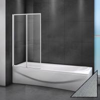 Шторка для ванны складная  Cezares Relax RELAX-V-2-80/140-P-Bi-L 80.1 см, стекла рифленые, профиль серый