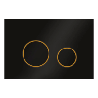 Кнопка смыва Veconi Round Design VFRD004BLG цвет черный-матовое золото