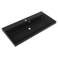 Раковина мебельная прямоугольная BelBagno  BB900/450-LV-ART-AST-NERO литьевой мрамор цвет черный глянцевый