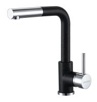 Смеситель для кухни Paulmark Kassel Ka214311-308 без подключения к фильтру чёрный матовый