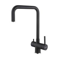 Смеситель для кухни Paulmark Wetter We213030-418 с подключением к фильтру чёрный металлик