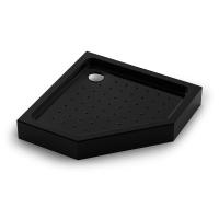 Душевой поддон низкий Veconi Tezeo acrylic TZ53B-80-C5 пятиугольный акрил 80x80 черный