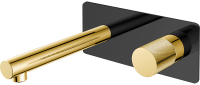 Смеситель для раковины Boheme Stick 125-BG.2 Black Touch Golg
