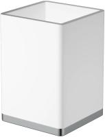 Стакан для зубных щеток Boheme  10961-W-CR White&Chrome