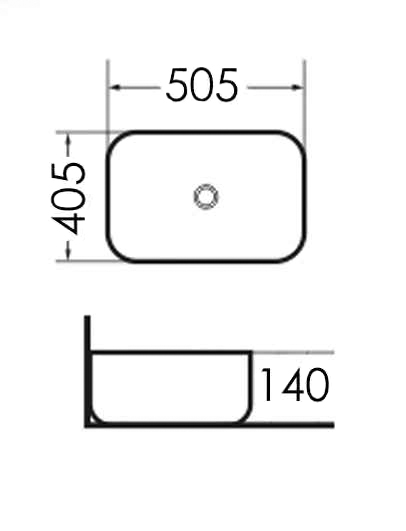Раковина  прямоугольная Grossman Style GR-3020 фаянс цвет белый