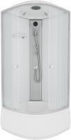 Душевая кабина с крышей Niagara Eco NG-7308-14 четверть круга  90x90 стекла матовые, профиль матовый хром
