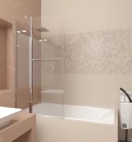 Шторка для ванны Veconi Palau PL81-80-01-19C1 80 см, стекла прозрачные, профиль хром