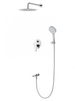 Душевая система со смесителем Wonzon&amp;Woghand Brilliant WW-88939079-CR монтаж встраиваемая в стену без термостата хром