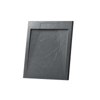 Душевой поддон низкий Vincea VST-4SRL VST-4SRL9090A квадратный литьевой мрамор 90x90 темно-серый матовый