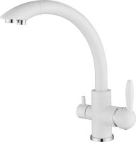 Смеситель для кухни Paulmark Essen Es213001-431 с подключением к фильтру белый матовый