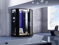 Душевая кабина с крышей Orans Diamond SR-89106S Black пятиугольная  130x130 стекла прозрачные, профиль черный