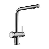 Смеситель для кухни Omoikiri Hotaru 4994050 с подключением к фильтру нержавеющая сталь/белый