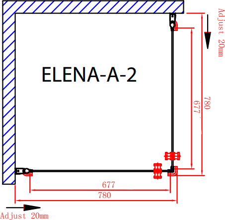 Душевой угол Cezares Elena ELENA-A-2-80-P-Cr квадратная   стекла прозрачные, профиль хром
