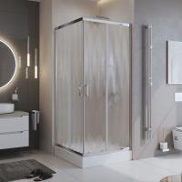 Душевой угол BelBagno Uno UNO-195-A-2-90-CH-CR квадратный 90x90 стекла шиншилла, профиль хром