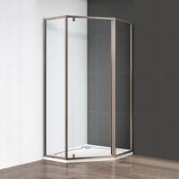 Душевой угол Cezares Eco ECO-O-P-1-90-C-Br пятиугольная  стекла прозрачные, профиль бронза