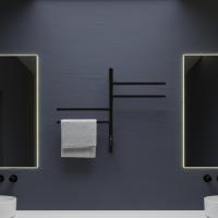 Полотенцесушитель электрический Vincea  П4  40x60 VTD-1S1CBE черный матовый
