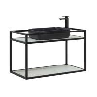 Консоль под столешницу напольная Allen Brau Liberty 1.33003.BB 90 см цвет черный матовый