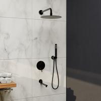 Душевая система со смесителем RGW Shower Panels 51140855-04 монтаж встраиваемая в стену без термостата черный