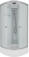 Душевая кабина с крышей Niagara Eco NG-3304-14 четверть круга  90x90 стекла матовые, профиль матовый хром