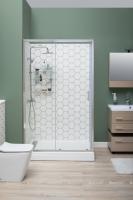 Душевая дверь Aquanet SD SD-1000A 100 см стекла прозрачные, профиль хром