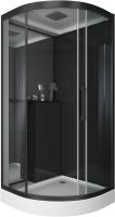 Душевая кабина с крышей Grossman  GR260 четверть круга   стекла , профиль черный
