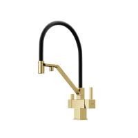 Смеситель для кухни Sancos Loro SC4007BG с подключением к фильтру брашированное золото/черный
