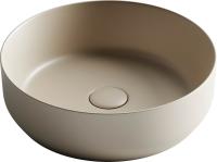 Раковина накладная круглая Ceramica Nova Element CN6022MC фарфор цвет бежевый матовый