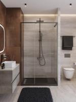 Душевая дверь складная Cezares Lux LUX-B-FS-11-120-C-GM 120 см стекла прозрачные профиль оружейная сталь