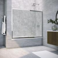 Шторка для ванны Vegas Glass ZV Tur Novo ZV TUR NOVO 190 08 01 190 см, стекла прозрачные, профиль хром