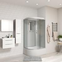 Душевая кабина с крышей Niagara Classic NG-2310-14R асимметричная  120x80 стекла матовые, профиль матовый хром