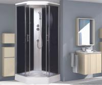 Душевая кабина с крышей Niagara Ultra NG-2506-01 пятиугольная  90x90 стекла тонированные, профиль матовый хром