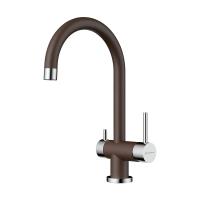 Смеситель для кухни Omoikiri Yamada 4994229 с подключением к фильтру темный шоколад