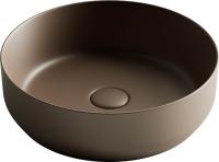 Раковина накладная круглая Ceramica Nova Element CN6022MDB фарфор цвет коричневый матовый