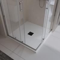 Душевой поддон низкий BelBagno Uno TRAY-MR-UNO-A-80-35-W-NO квадратный литьевой мрамор 80x80 белый